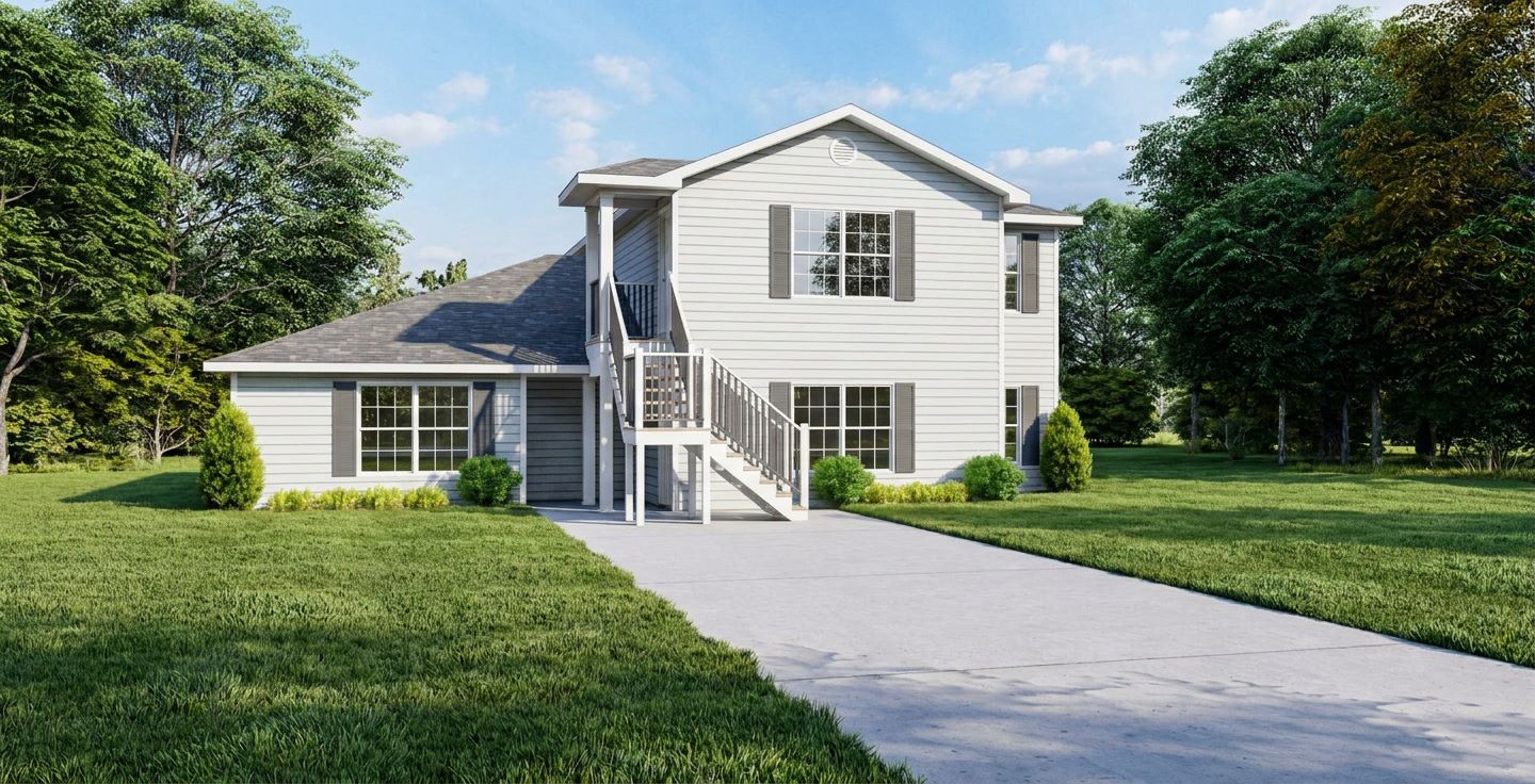 Multi-level Triplex plan, J2878-TB 